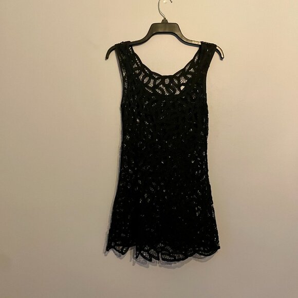 Betsey Johnson Lace Layered Drop Hem Mini Dress - Picture 4 of 6